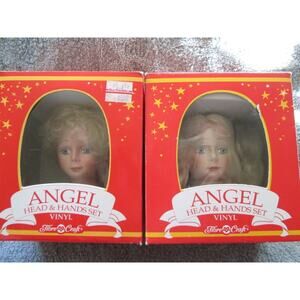 Fibre Craft Angel Head & Hands set, two, both blonds, vinyl